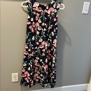Tommy Hilfiger spring Sleeveless Dress - floral navy blue and pink